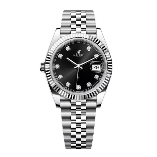 Classic 41 – Black Diamond Dial | Steel Jubilee Bracelet